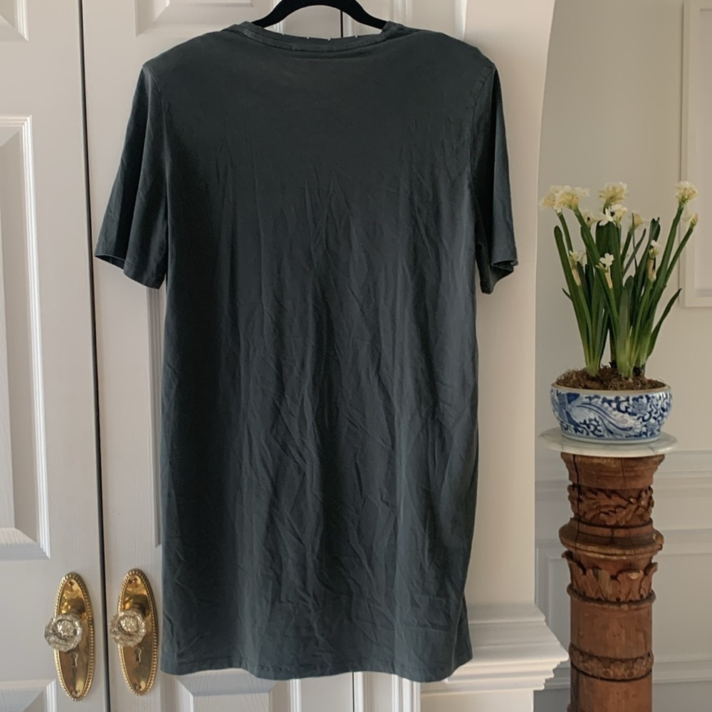 NWT Serra by Joie Rucker Dress Premium Boutique Mini Shift T Shirt Gray Medium - Picture 6 of 7